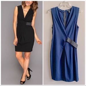 Kenneth Cole Samantha Pleat Front Knit Dress Sz L